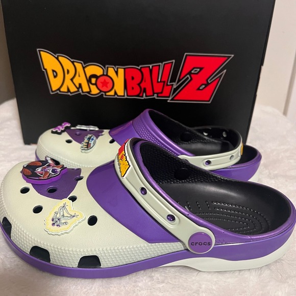Dragon Ball Z Crocs Jibbitz Purple White Adult Size M8/W10 Clog Shoes NWB - Picture 10 of 10